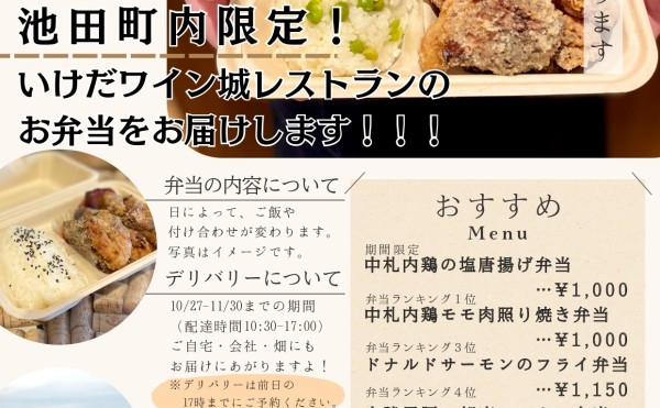 『秋』限定のお弁当 デリバリーをします